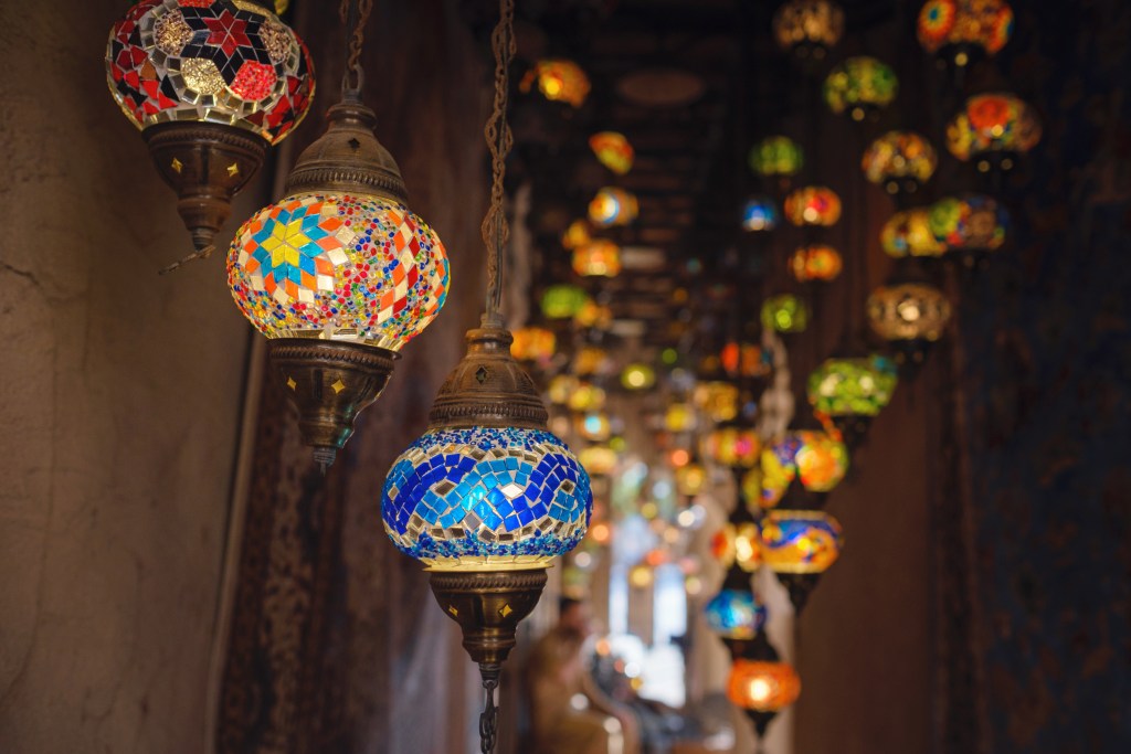 Lantern in old souk in Dubai